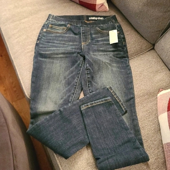 Womens 2P Lands End Skinny Jean Jegging New - Picture 1 of 5